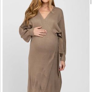 Knit Maternity Wrap Dress
